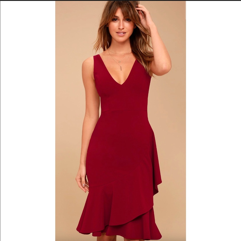 Red Lulus Midi Dress